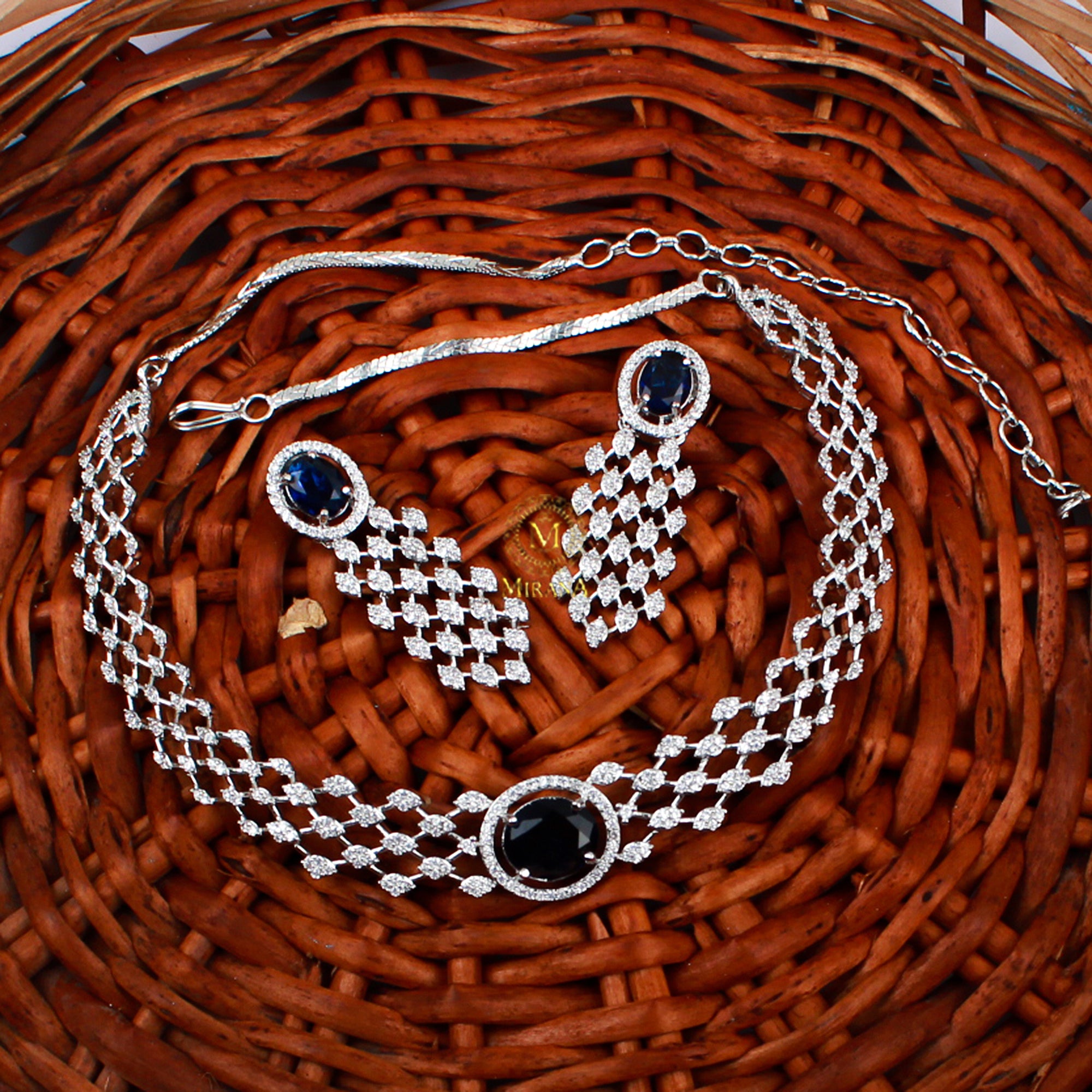 Ena CZ Designer Necklace Set