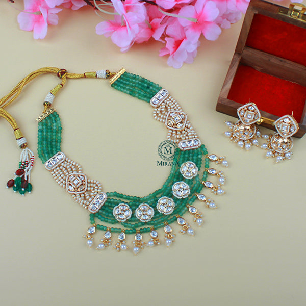 Kiyana Pearl Antique Designer Necklace Set
