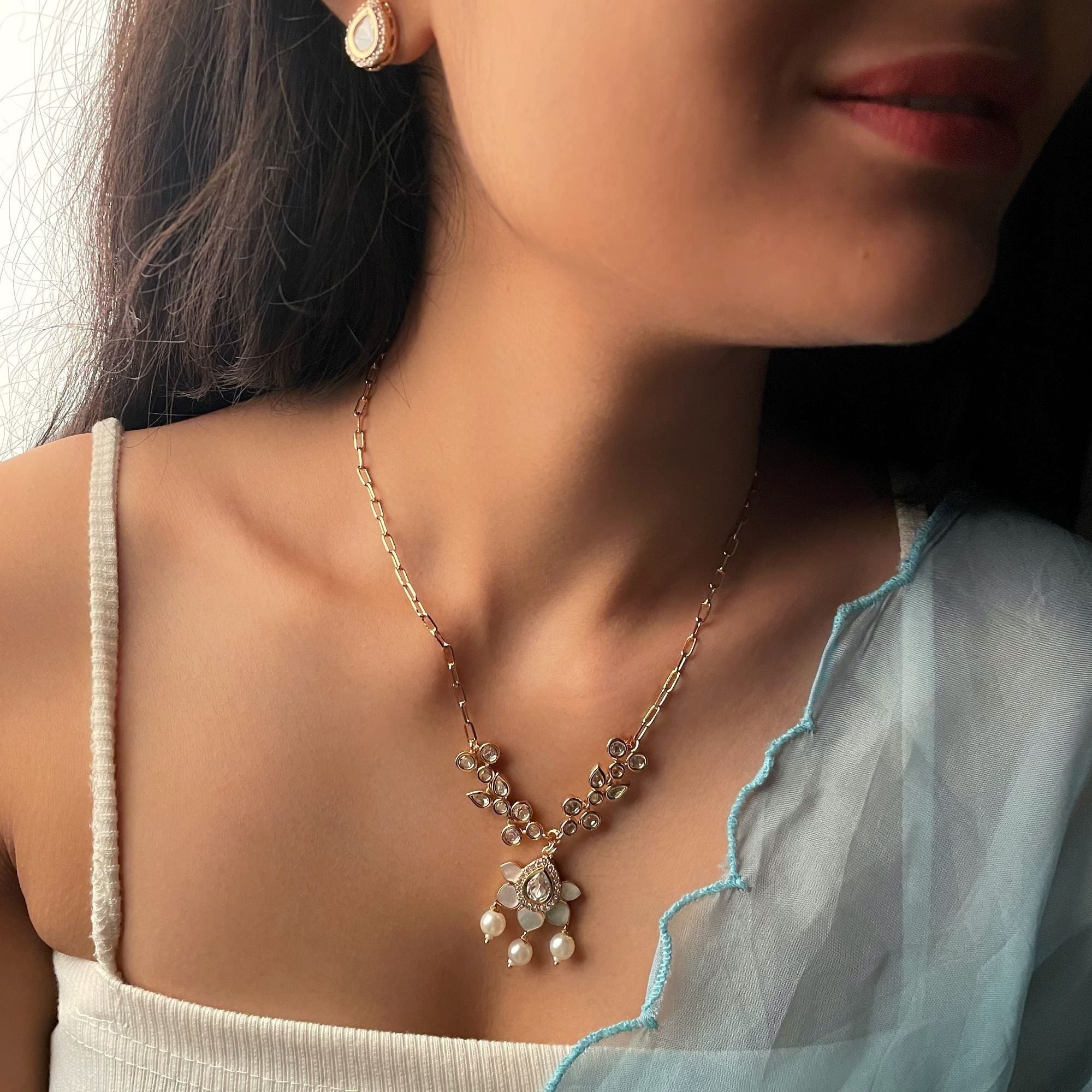 Veeba Polki Designer Necklace Set