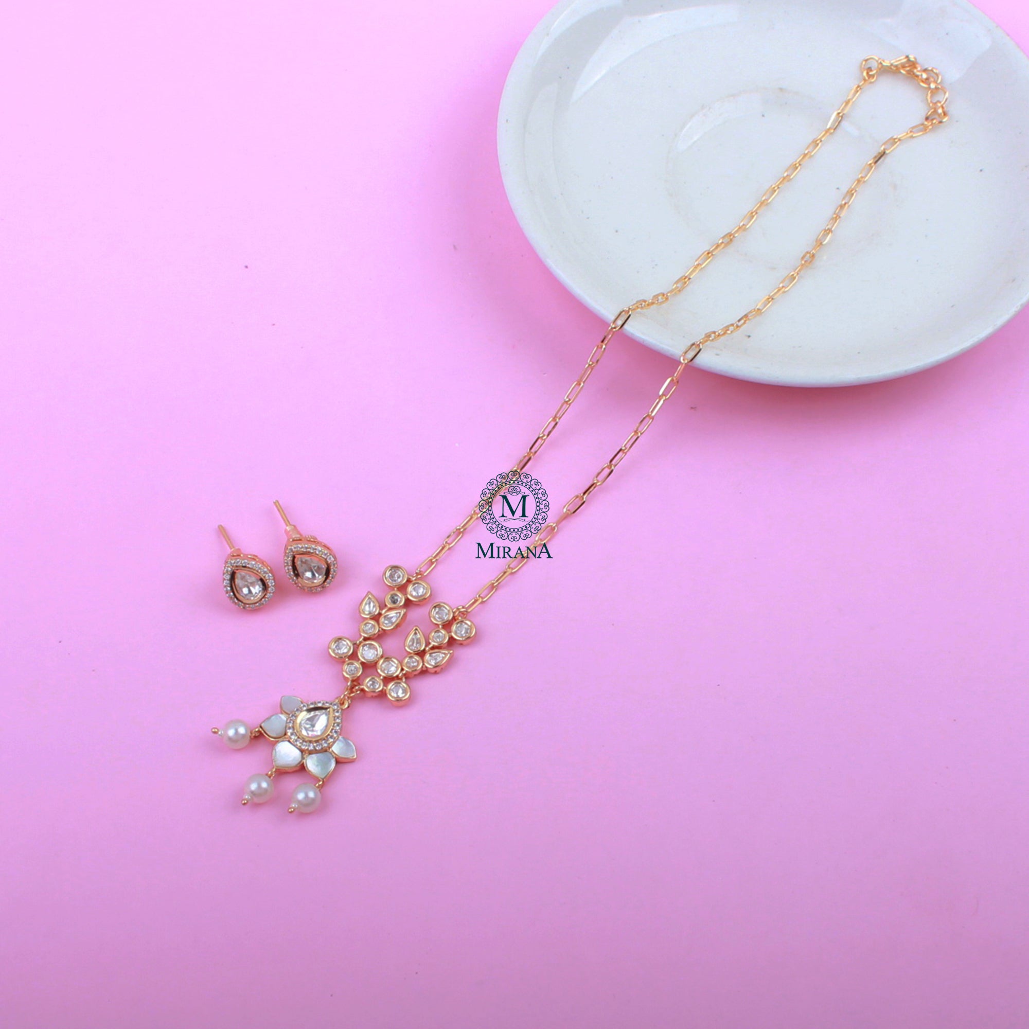 Veeba Polki Designer Necklace Set
