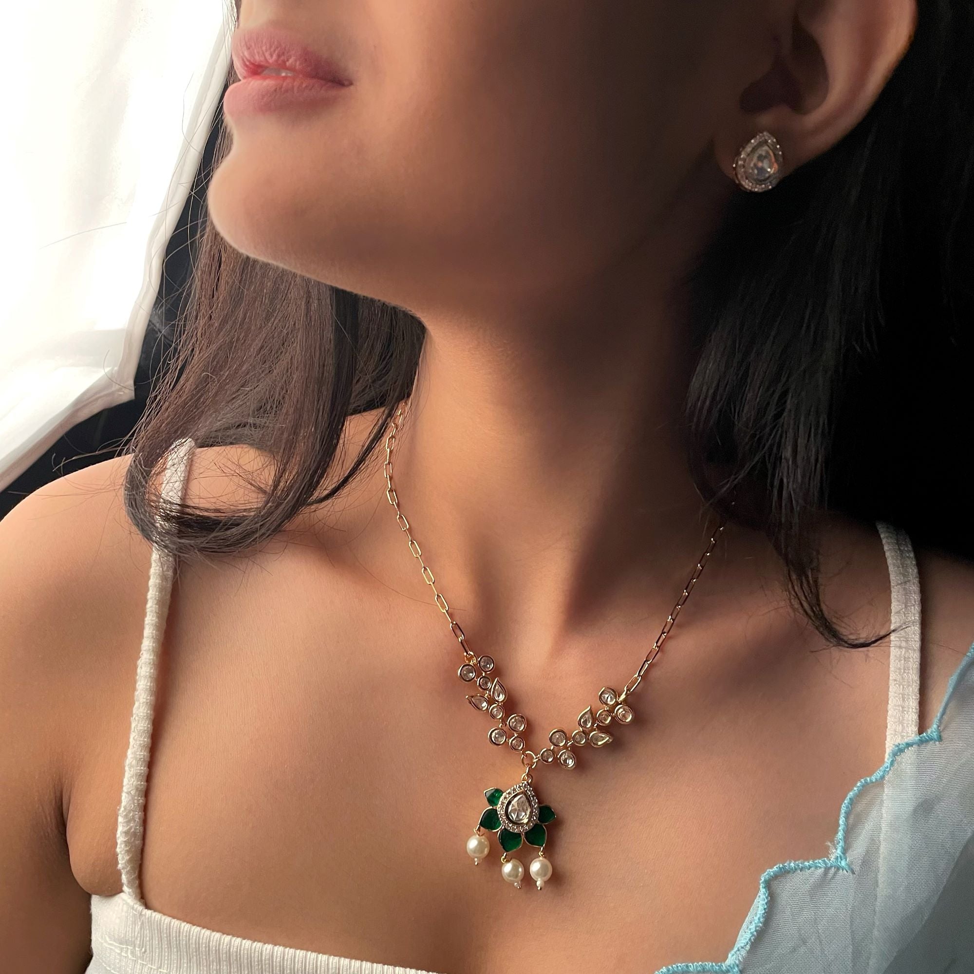Veeba Polki Designer Necklace Set