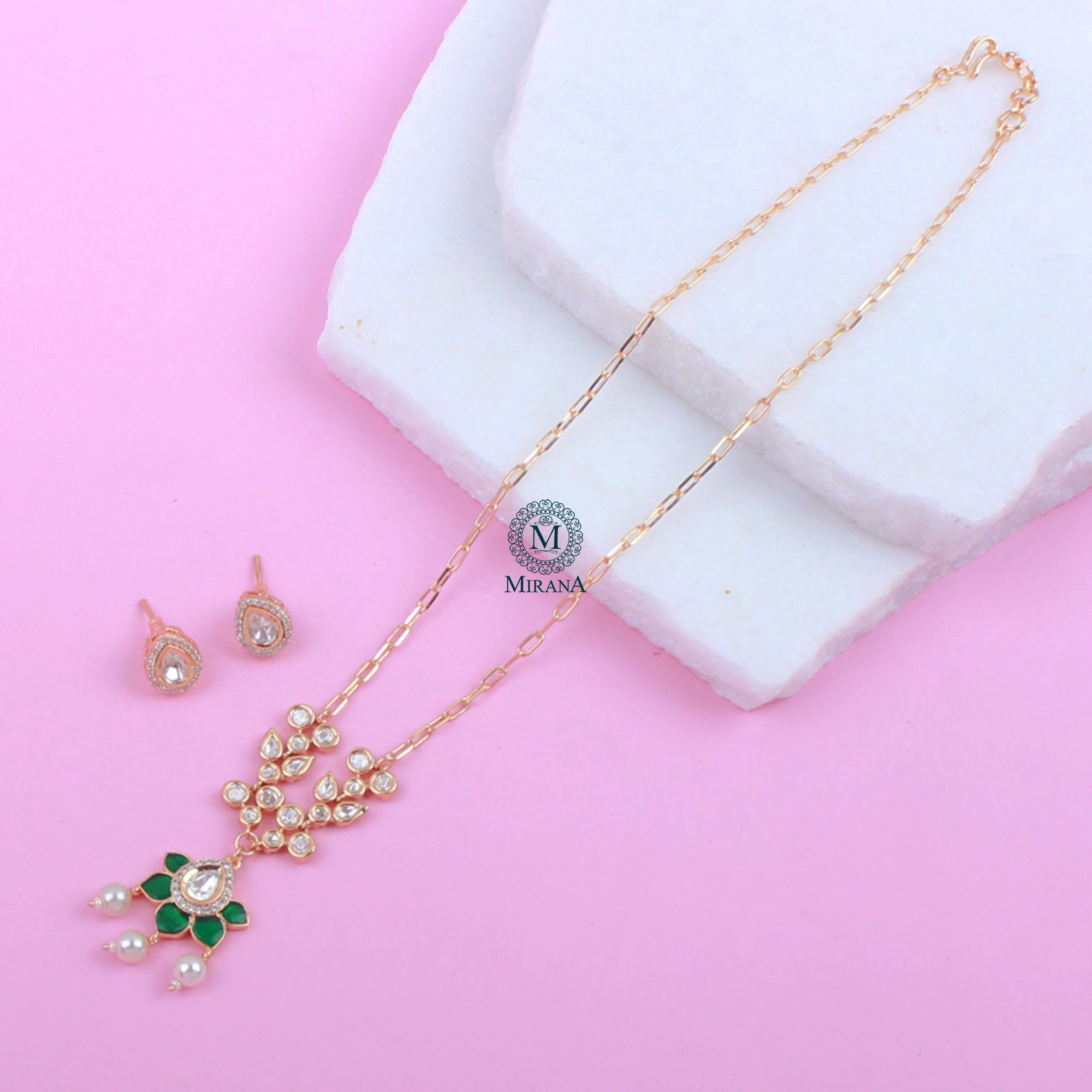 Veeba Polki Designer Necklace Set