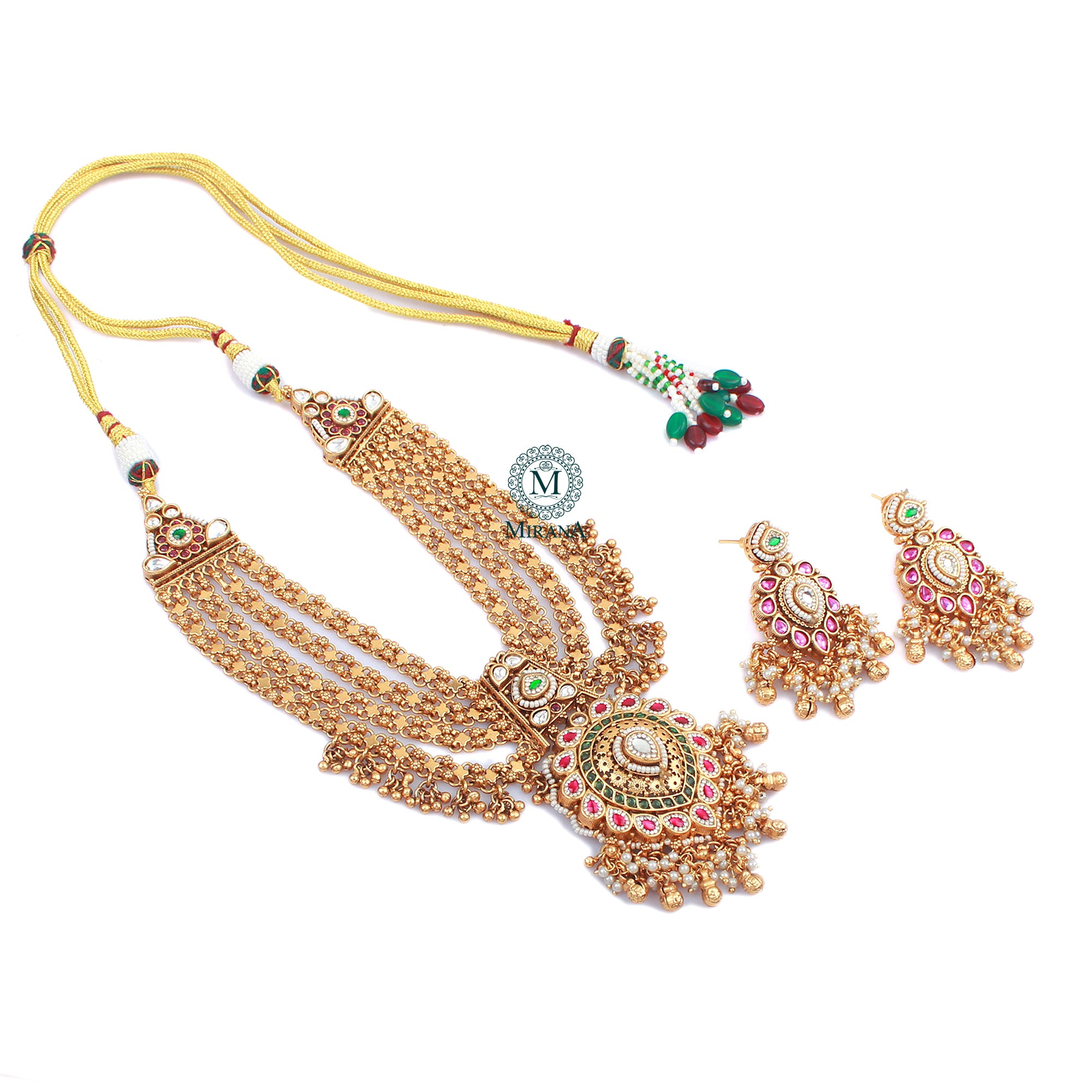 Saanjh Antique Layered Designer Necklace Set