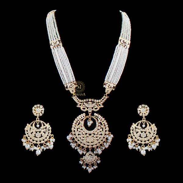 Esha Jadau Designer Long Necklace Set