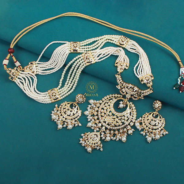 Esha Jadau Designer Long Necklace Set