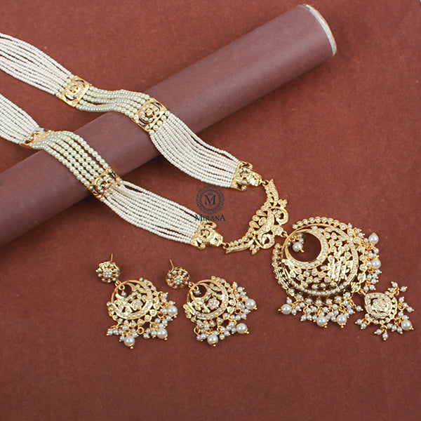 Esha Jadau Designer Long Necklace Set