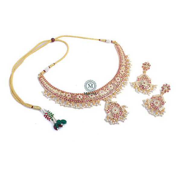 Harshita Ruby Jadau Designer Necklace Set
