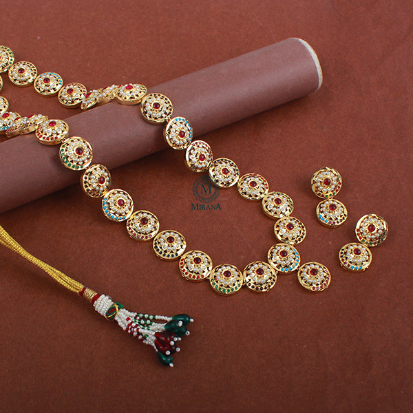Revati Jadau Designer Long Necklace Set