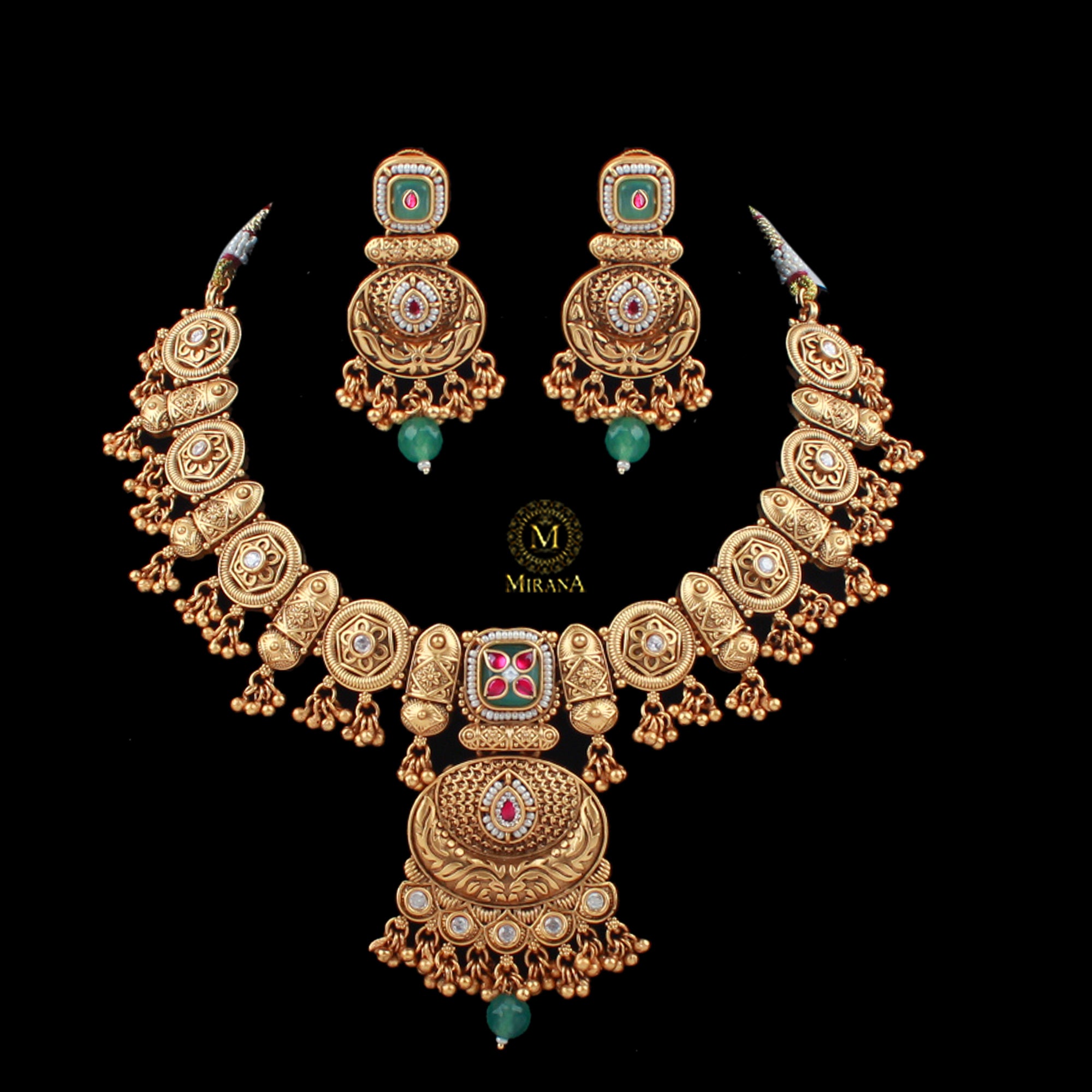 Teejal Antique Designer Necklace Set