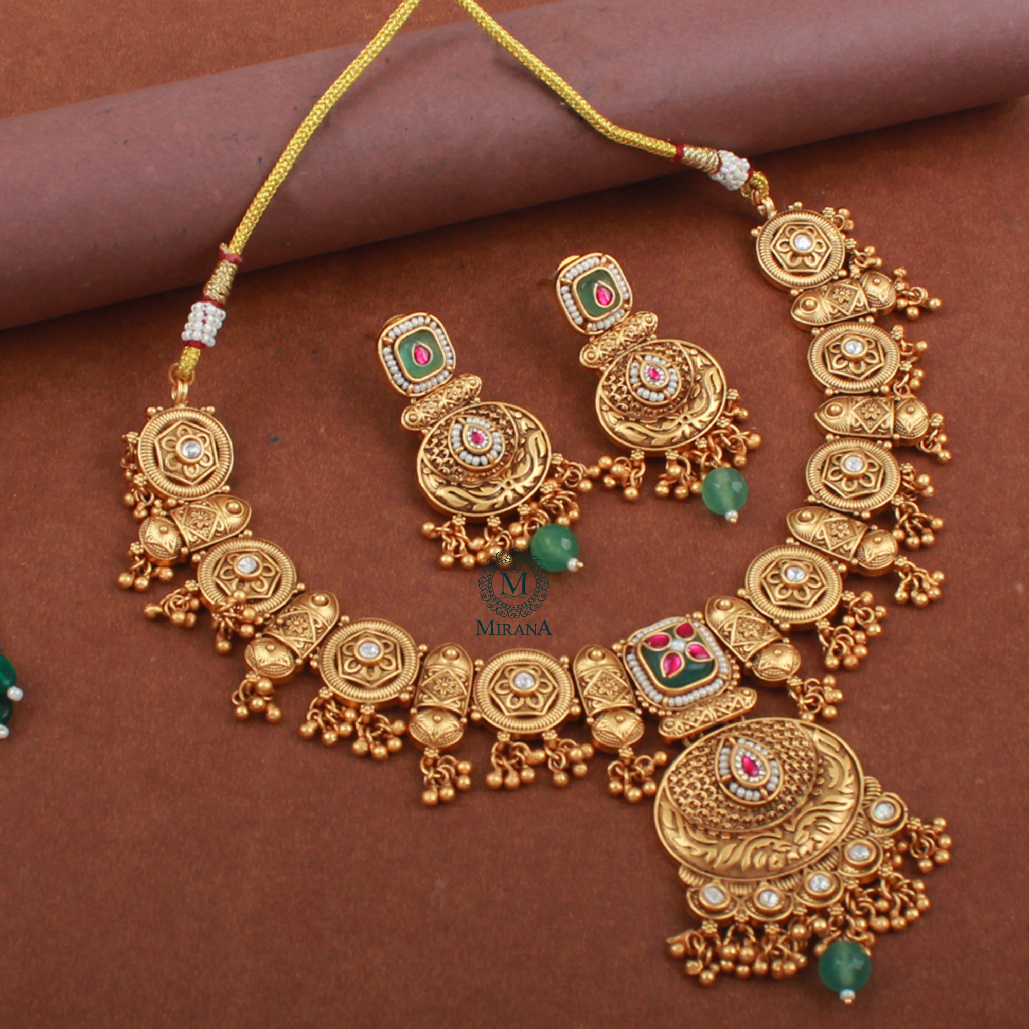 Teejal Antique Designer Necklace Set