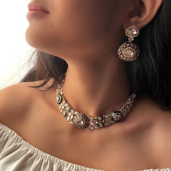 Vritika Polki Designer Necklace Set