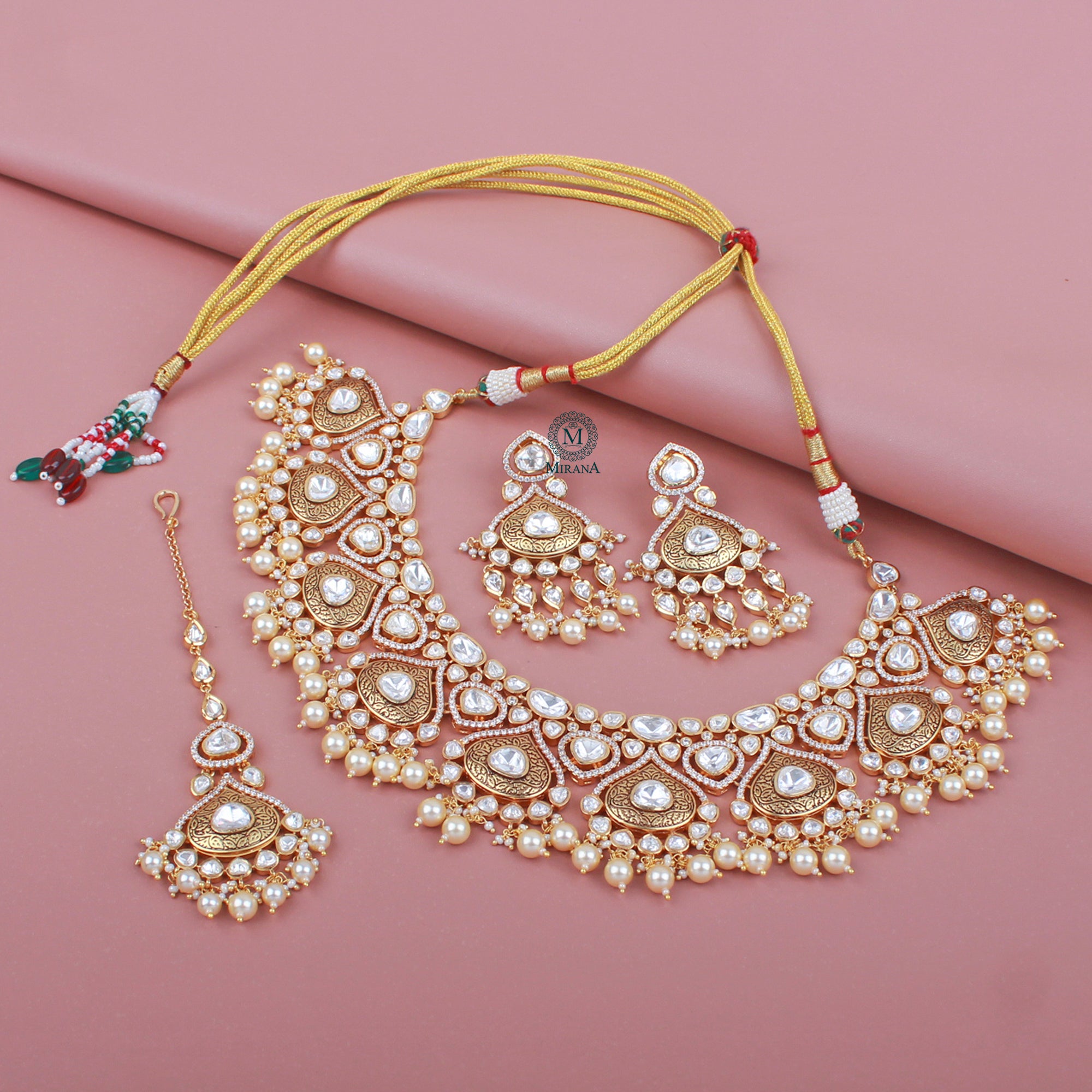 Vernika Polki Bridal Designer Necklace Set