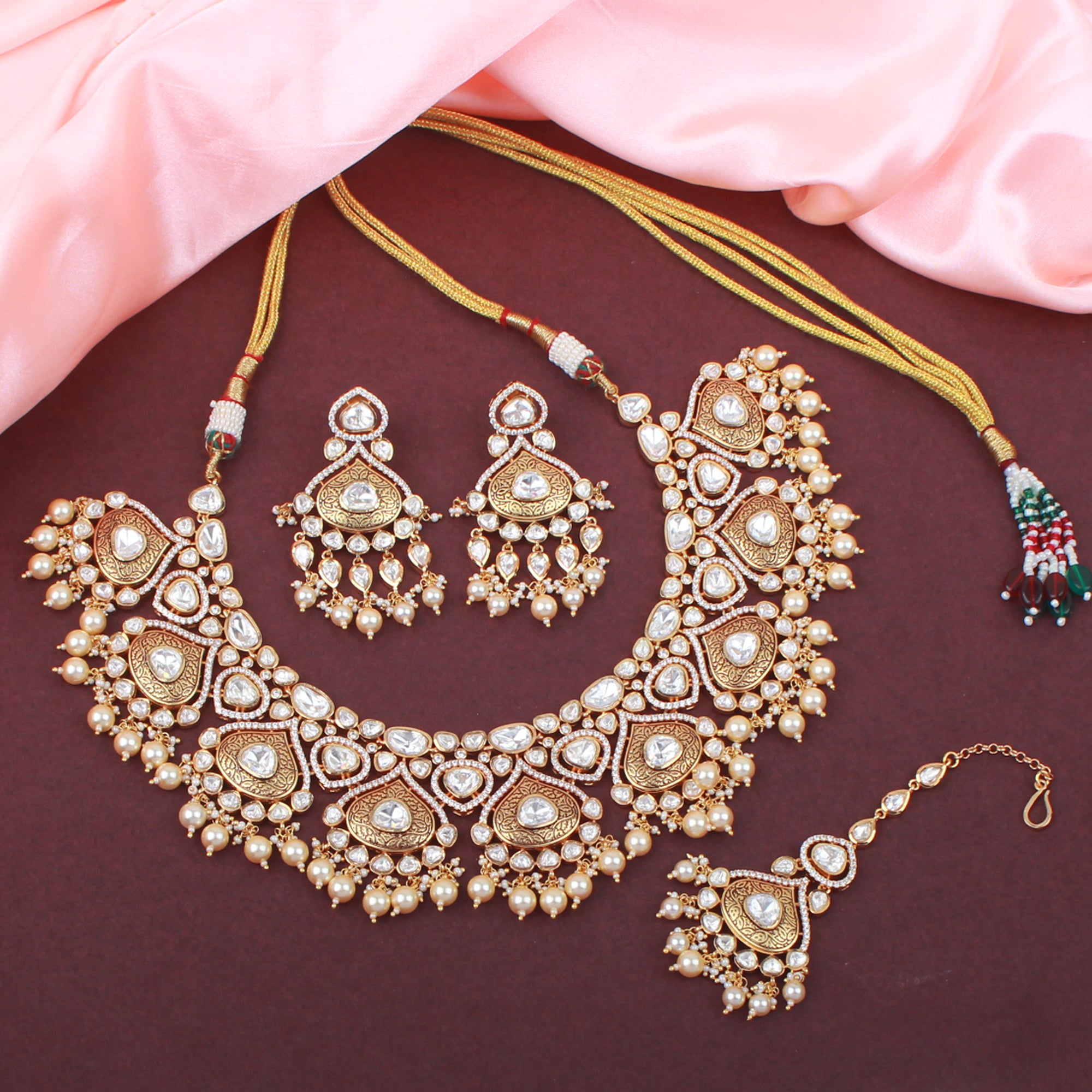 Vernika Polki Bridal Designer Necklace Set
