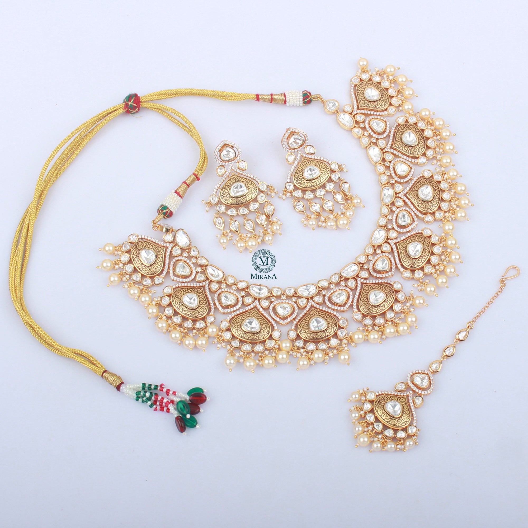 Vernika Polki Bridal Designer Necklace Set