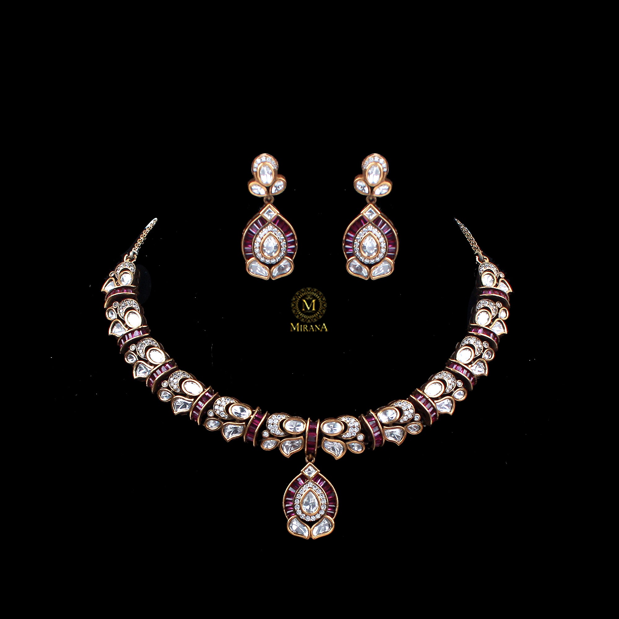 Roopa Polki Designer Necklace Set