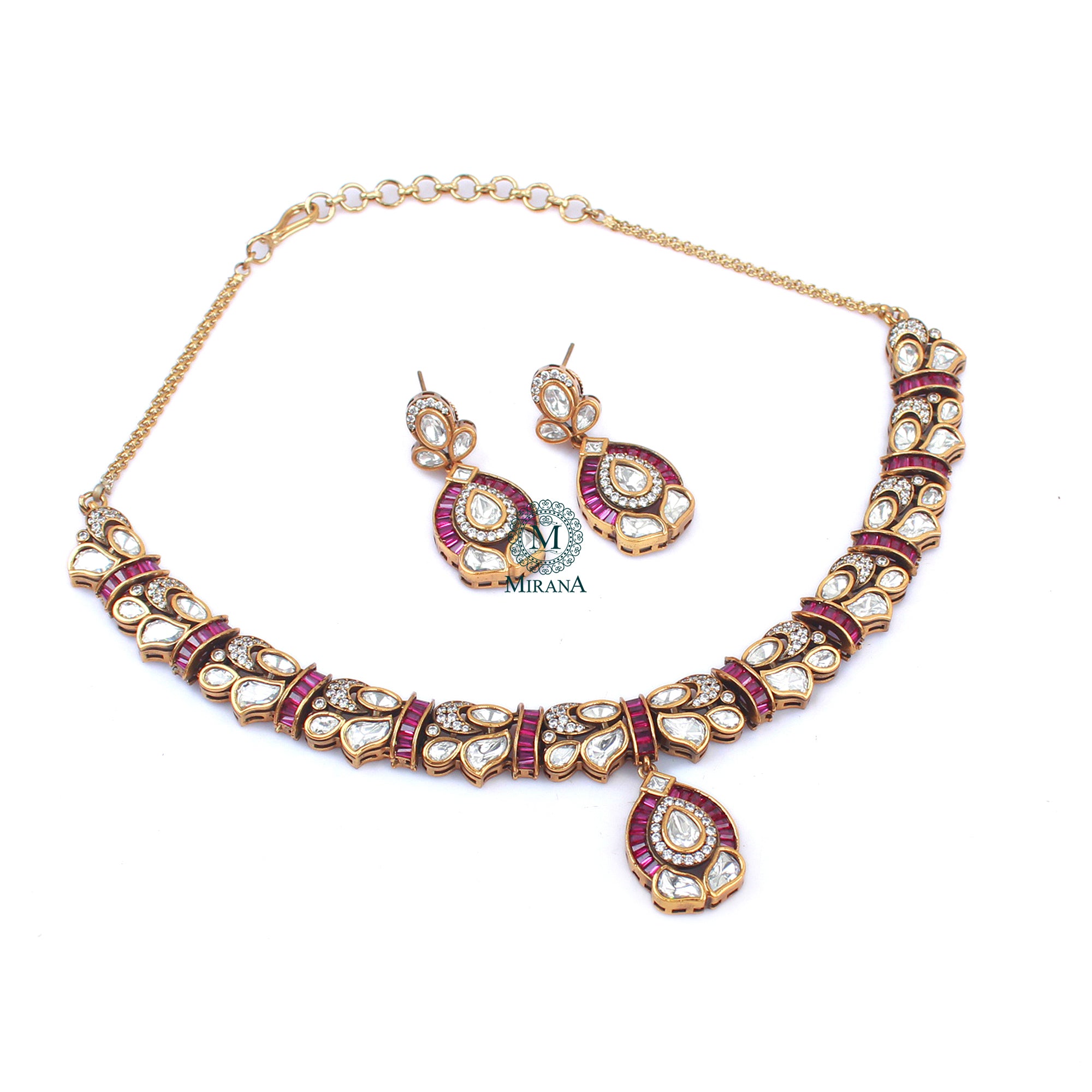 Roopa Polki Designer Necklace Set