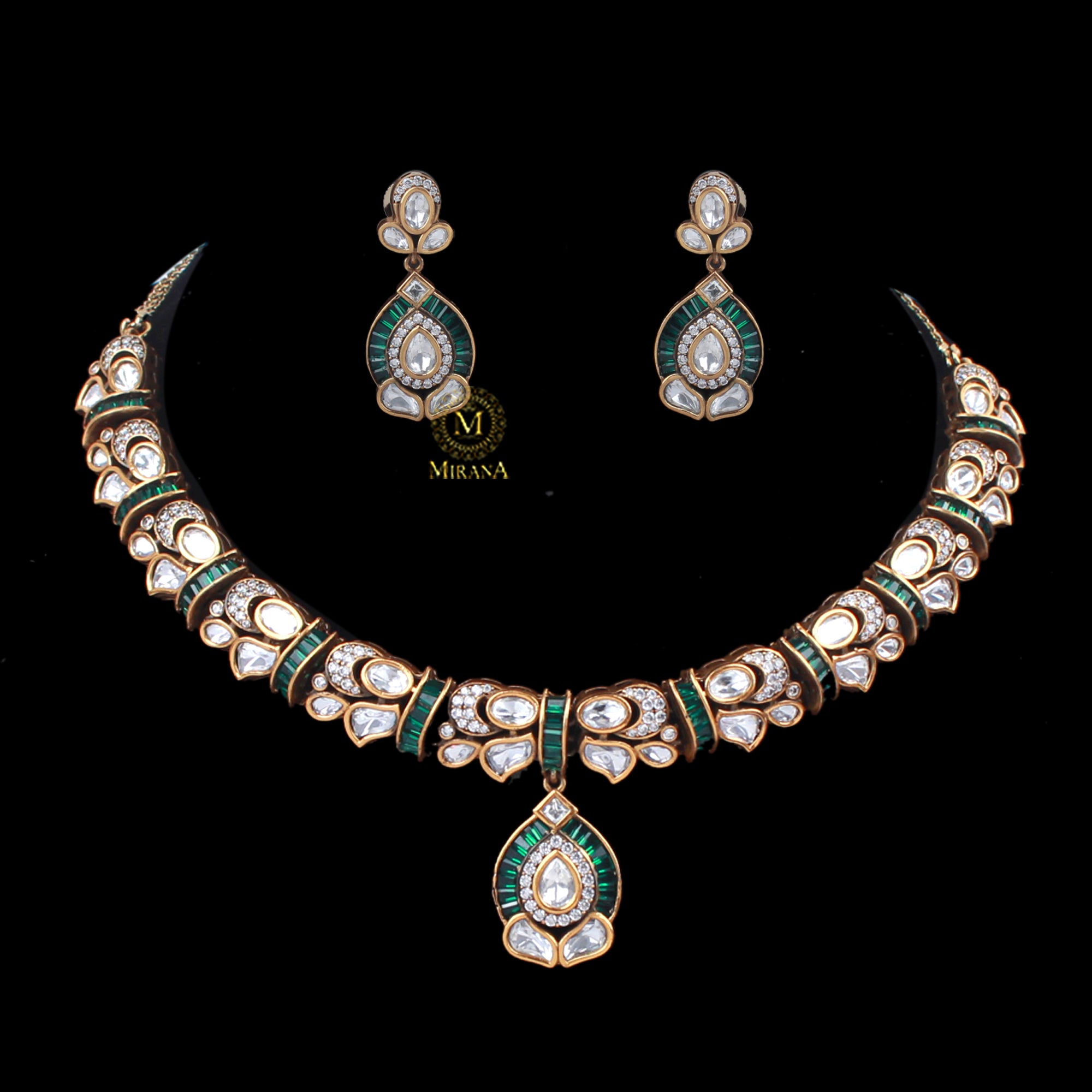 Roopa Polki Designer Necklace Set