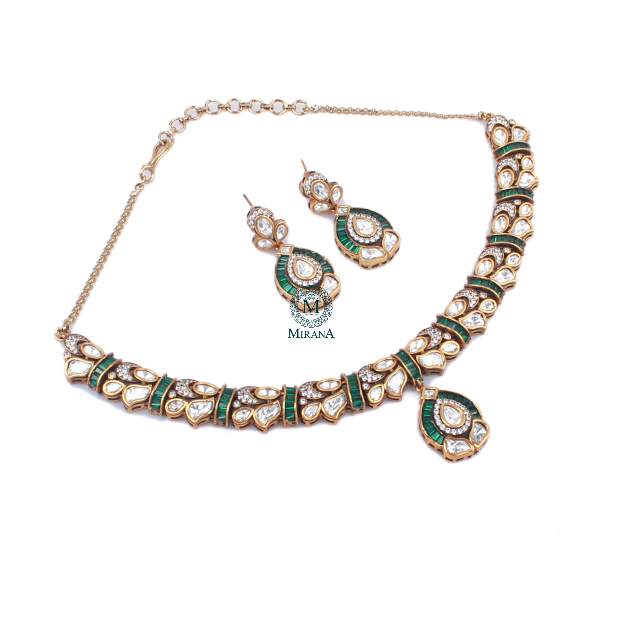 Roopa Polki Designer Necklace Set