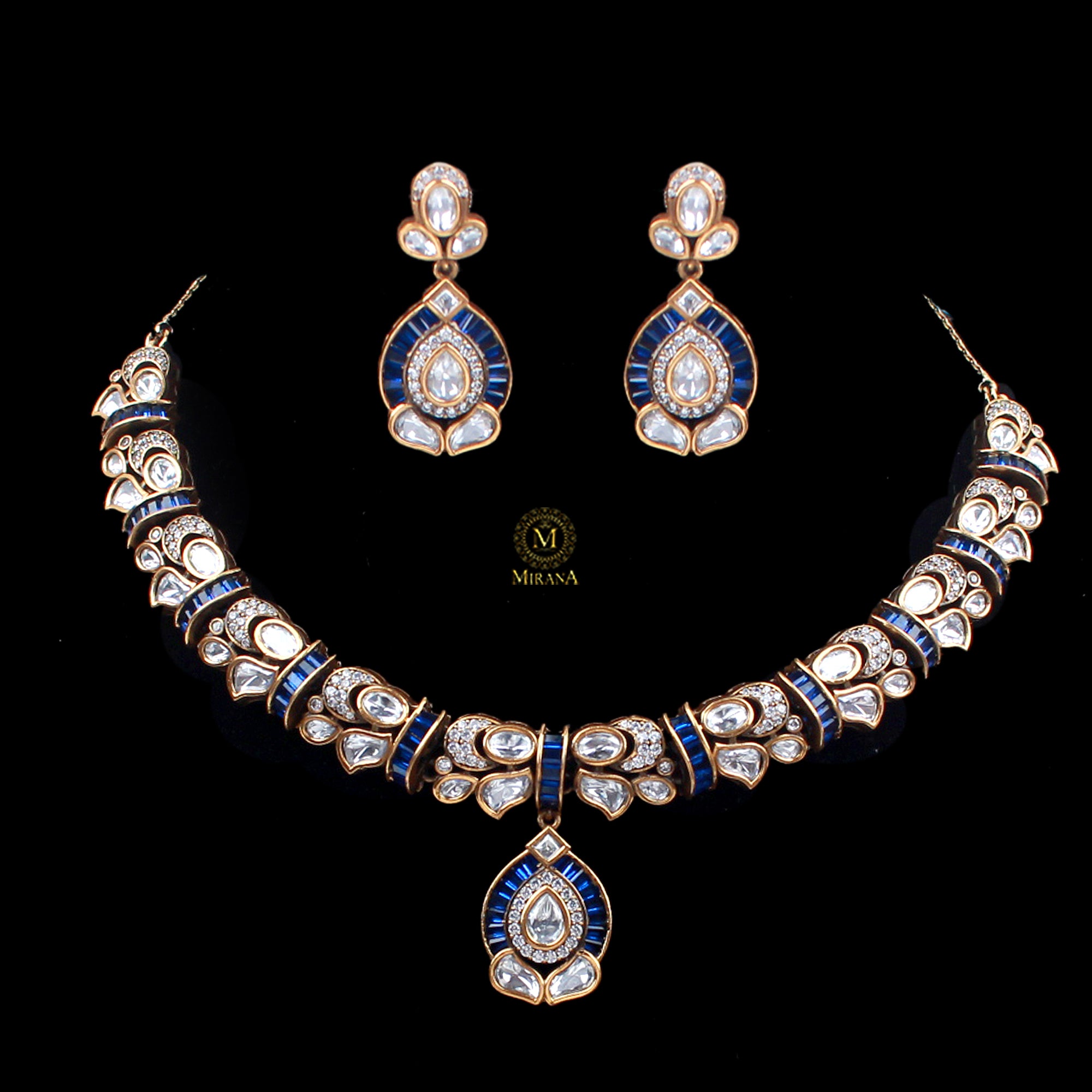 Roopa Polki Designer Necklace Set
