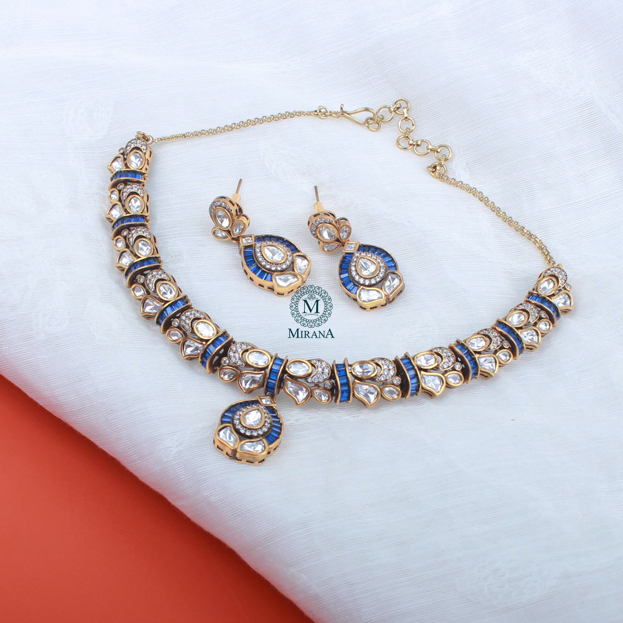 Roopa Polki Designer Necklace Set