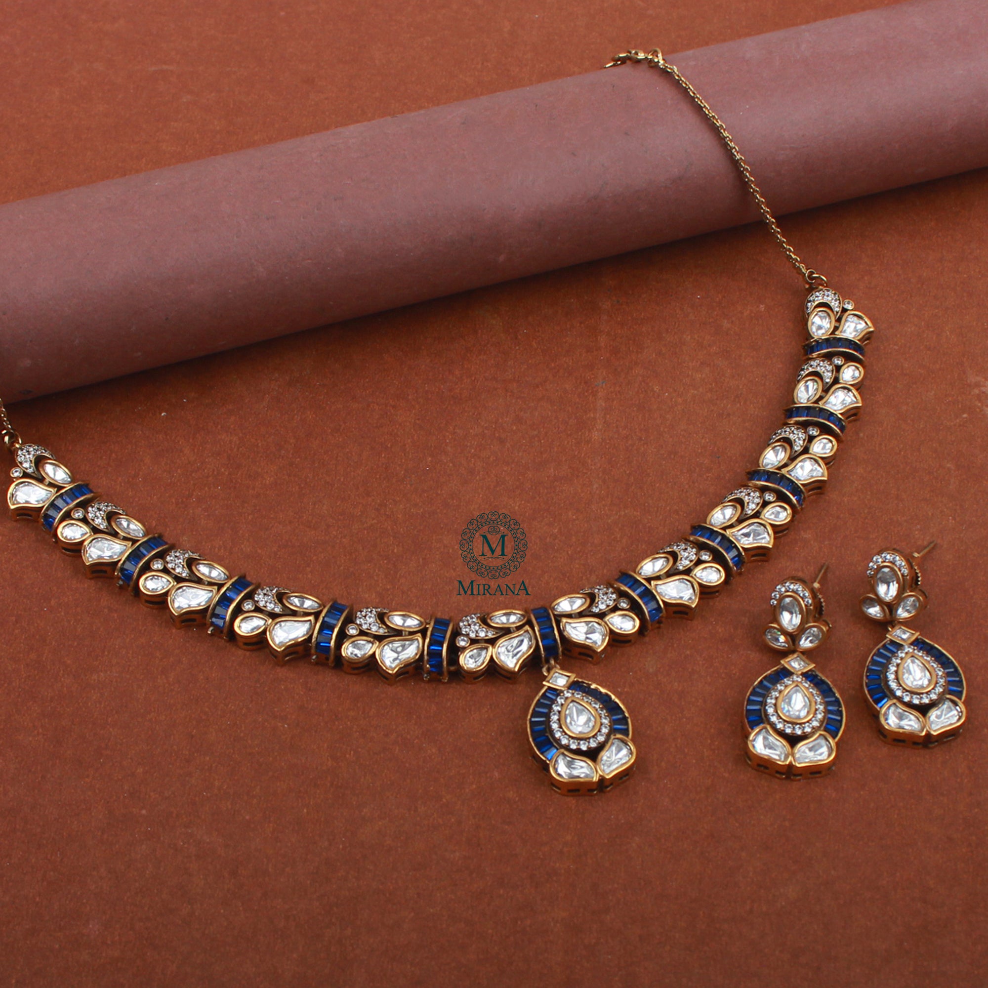 Roopa Polki Designer Necklace Set