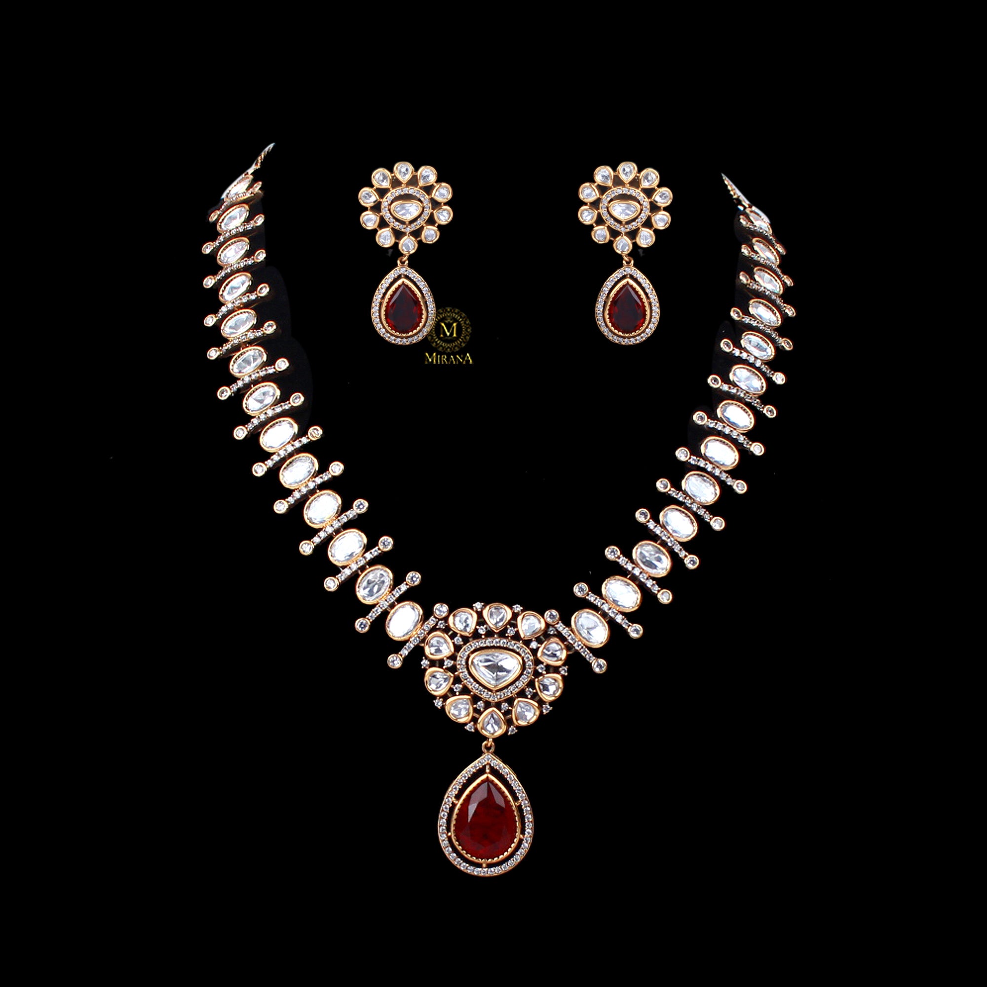 Bavya Polki Designer Necklace Set
