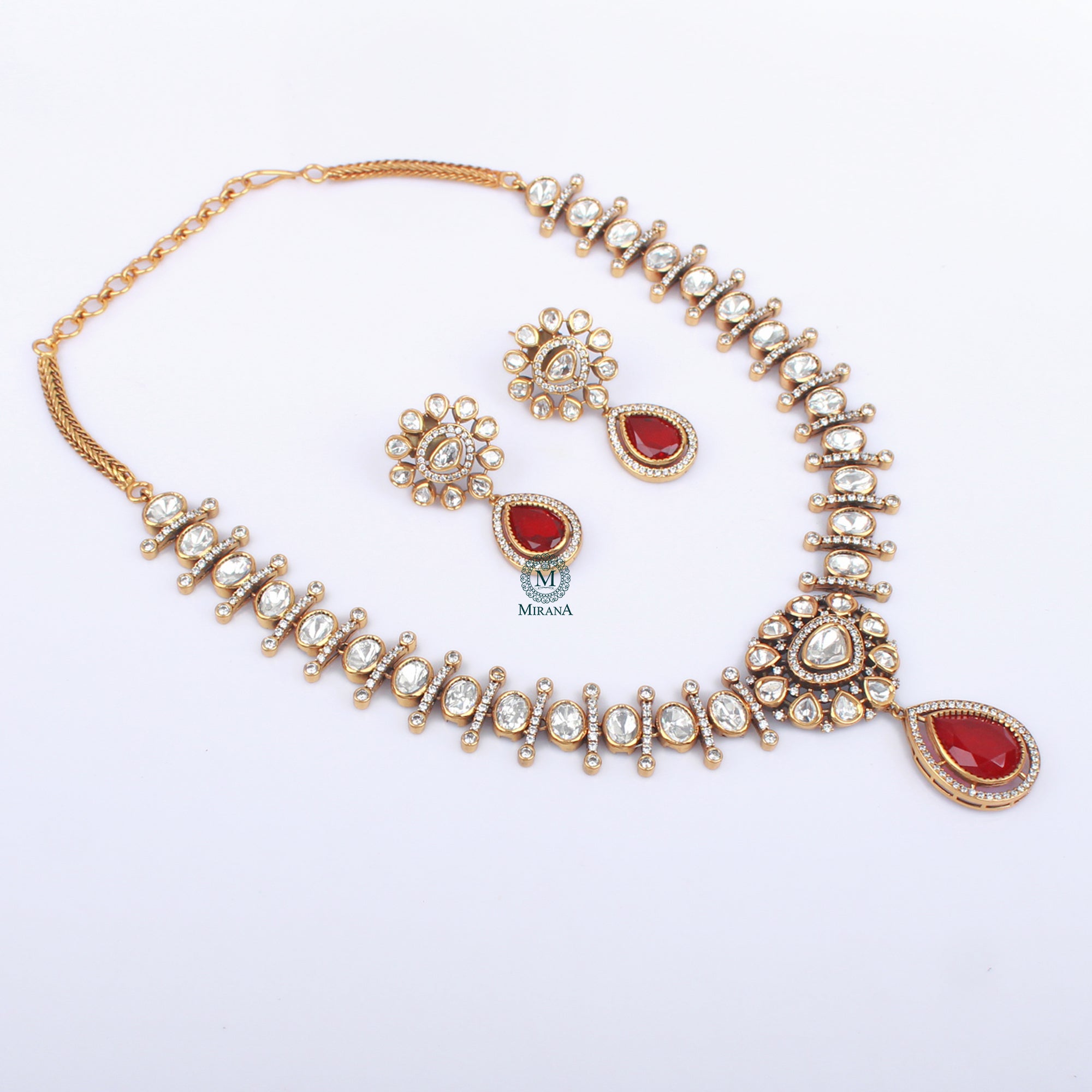 Bavya Polki Designer Necklace Set