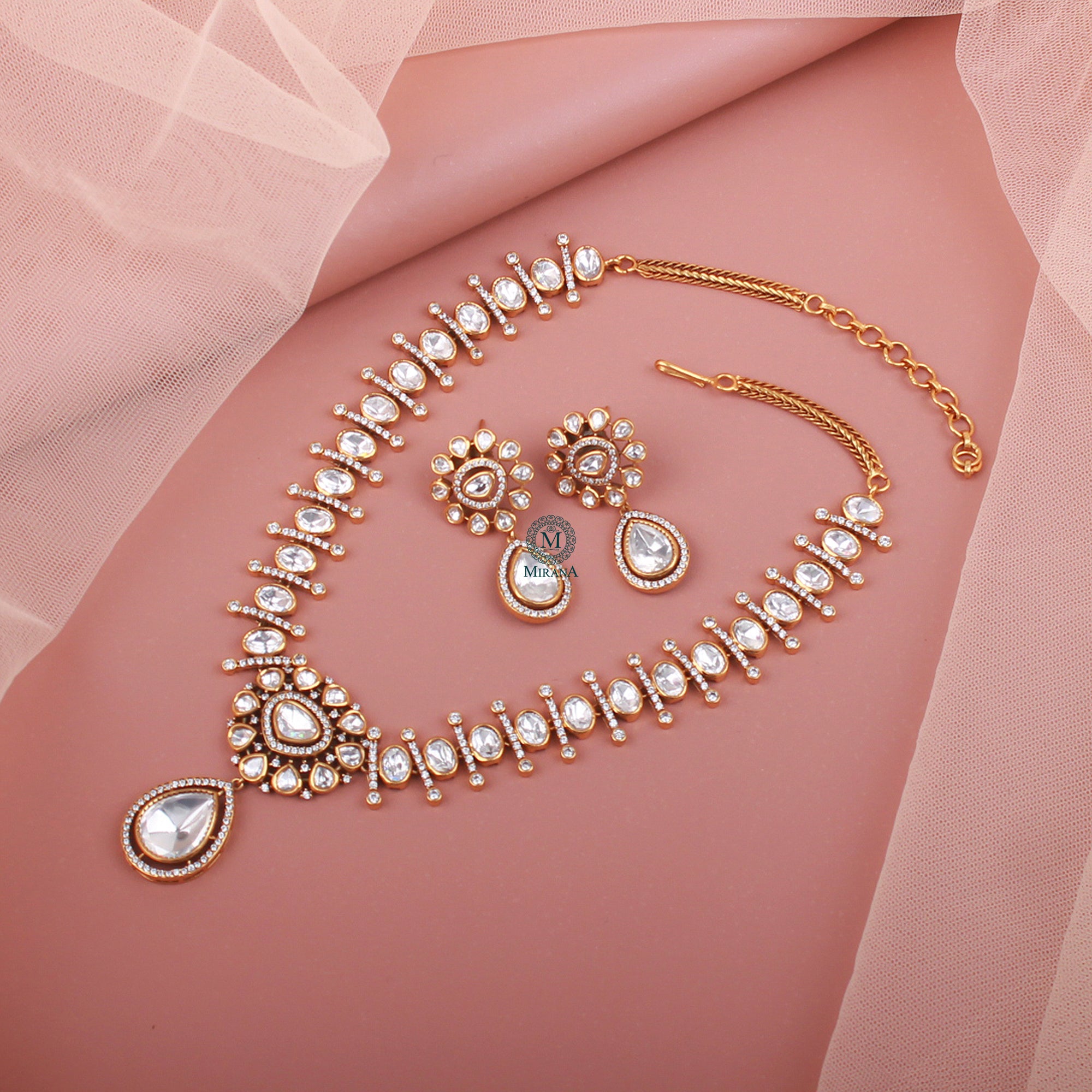 Bavya Polki Designer Necklace Set