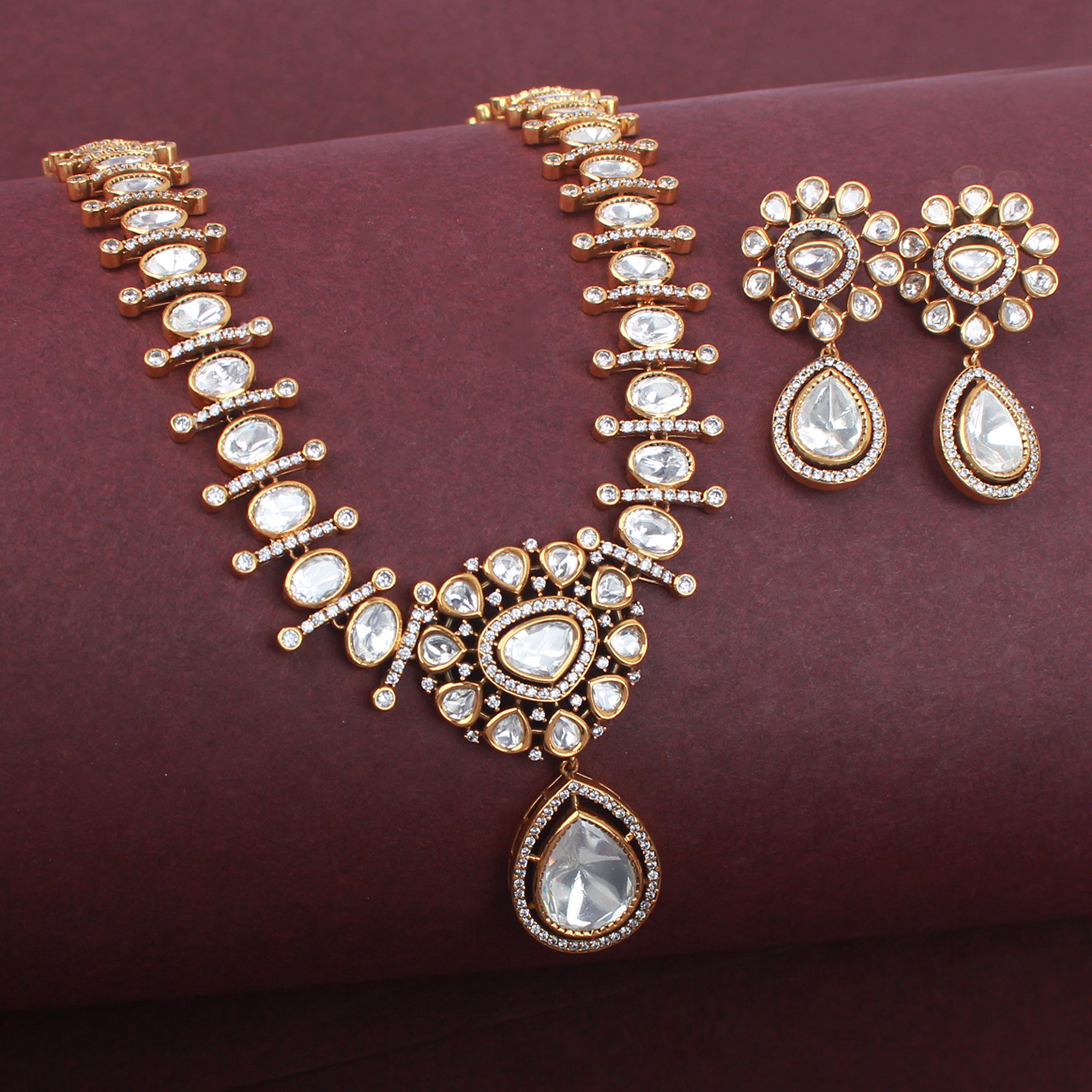 Bavya Polki Designer Necklace Set