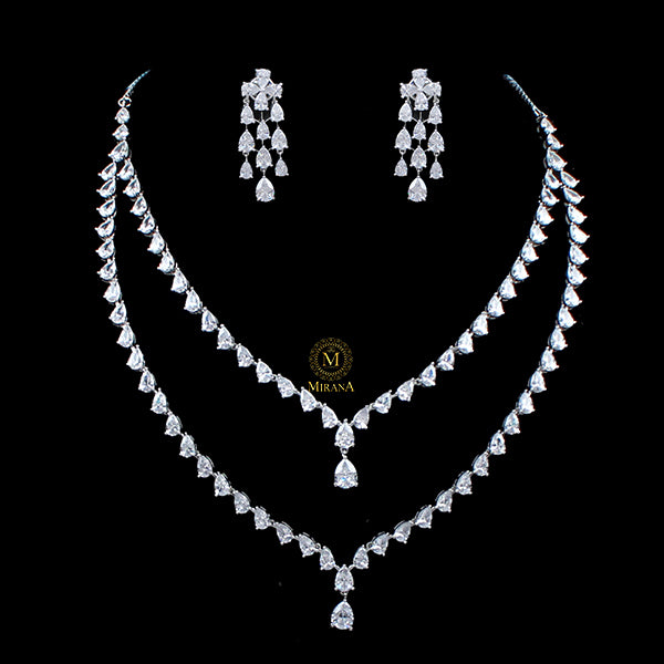 Maeve Double Layered Designer Necklace Set