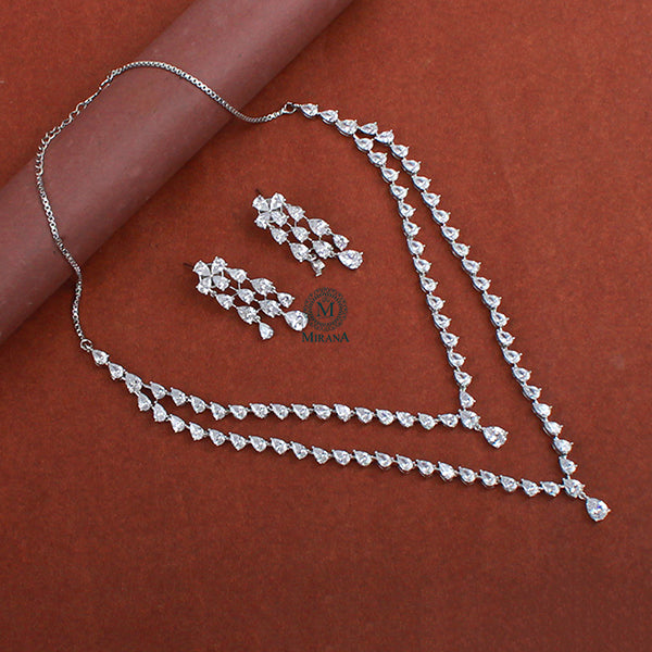 Maeve Double Layered Designer Necklace Set