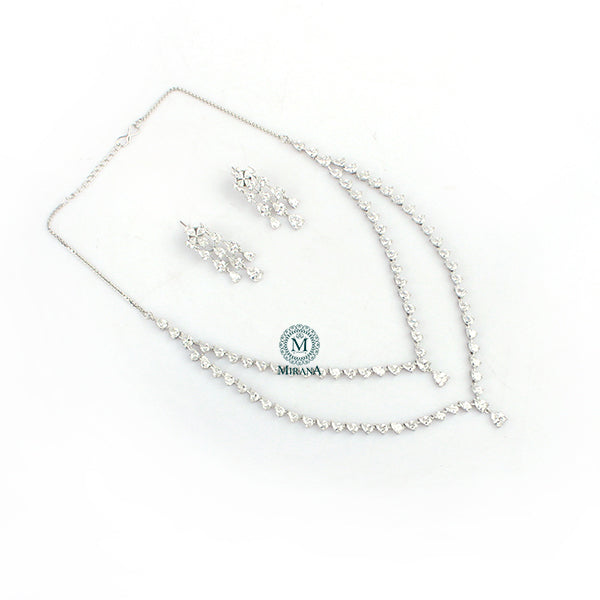 Maeve Double Layered Designer Necklace Set