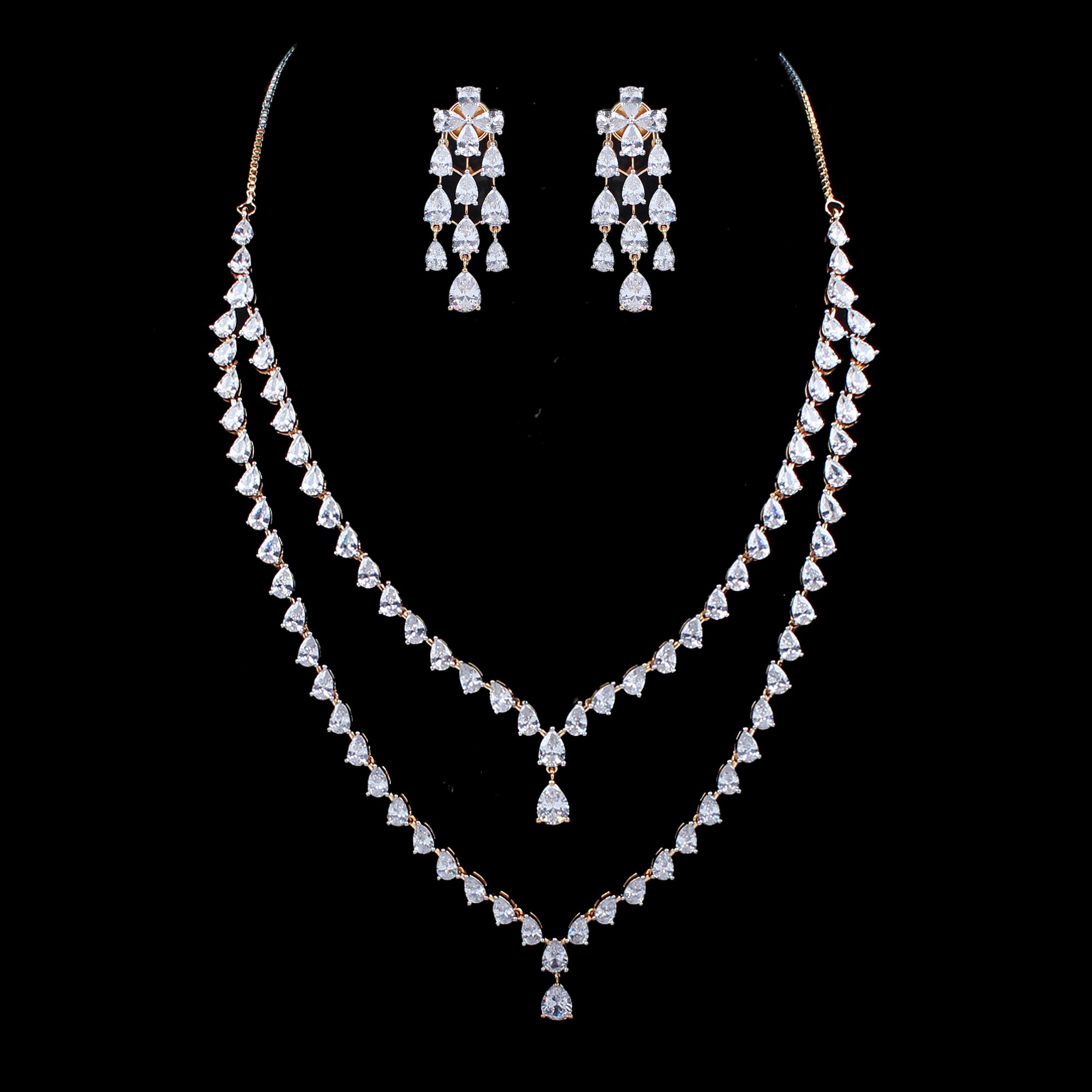 Maeve Double Layered Designer Necklace Set