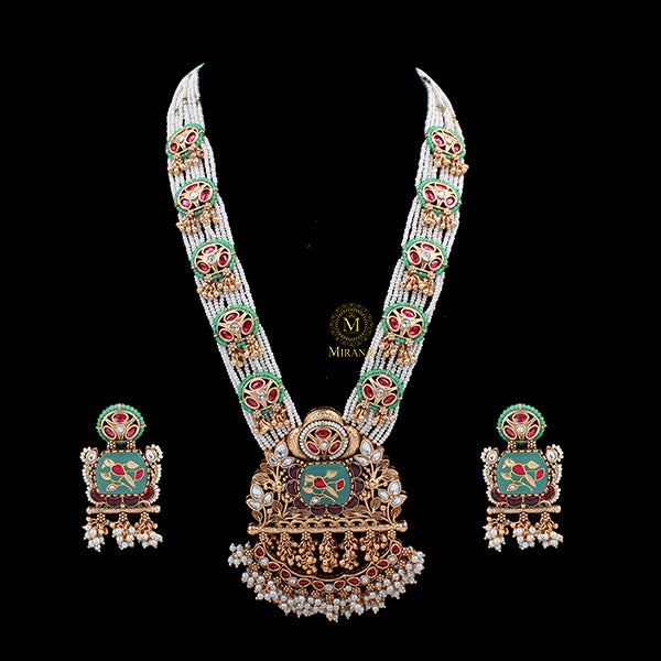 Vruti Antique Designer Long Necklace Set