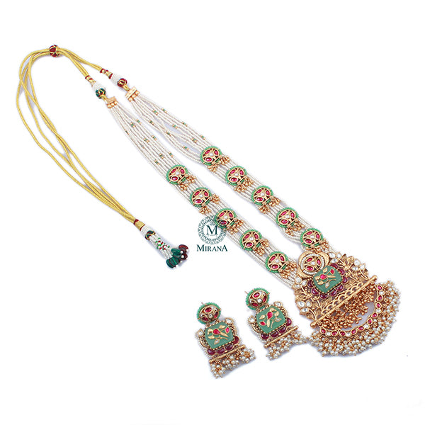 Vruti Antique Designer Long Necklace Set