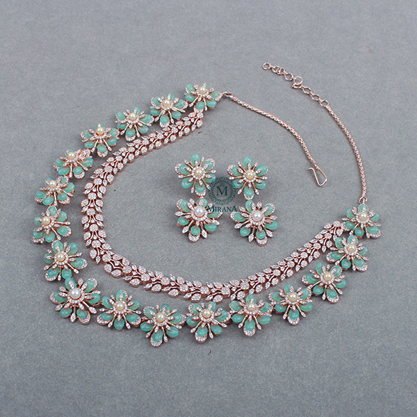 Lishi Pastel Blue Designer Necklace Set
