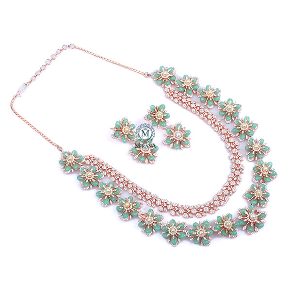 Lishi Pastel Blue Designer Necklace Set