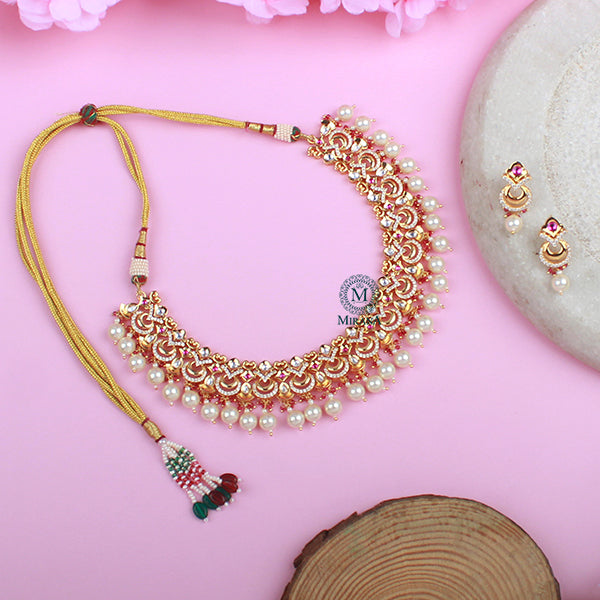 Rishika Ruby Polki Designer Necklace Set