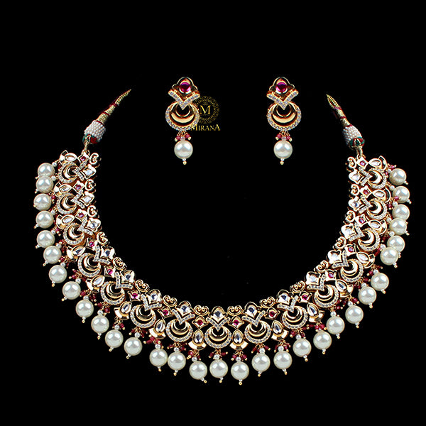 Rishika Ruby Polki Designer Necklace Set