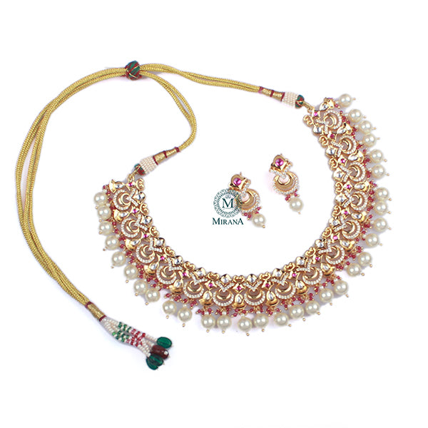Rishika Ruby Polki Designer Necklace Set