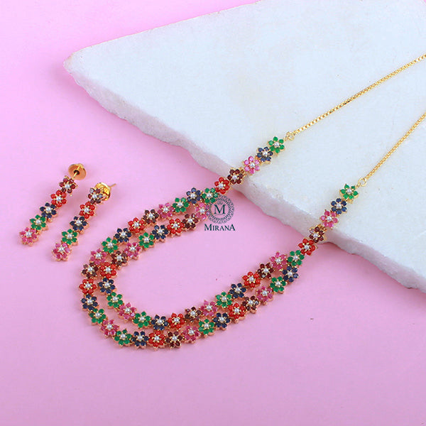 Uditi Multi Colour Jadau Designer Necklace Set