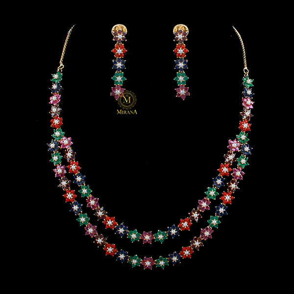 Uditi Multi Colour Jadau Designer Necklace Set