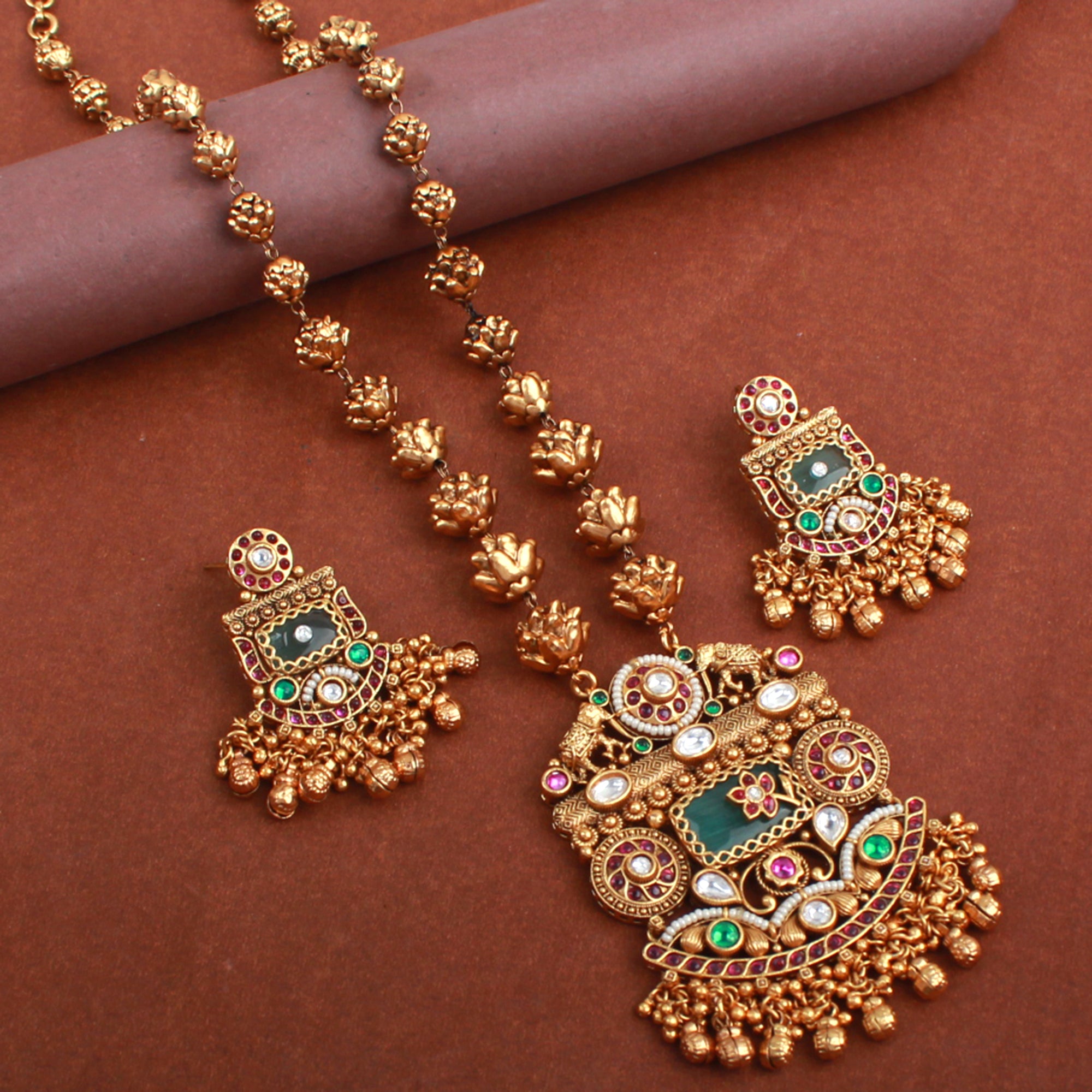 Vihita Antique Designer Long Necklace Set