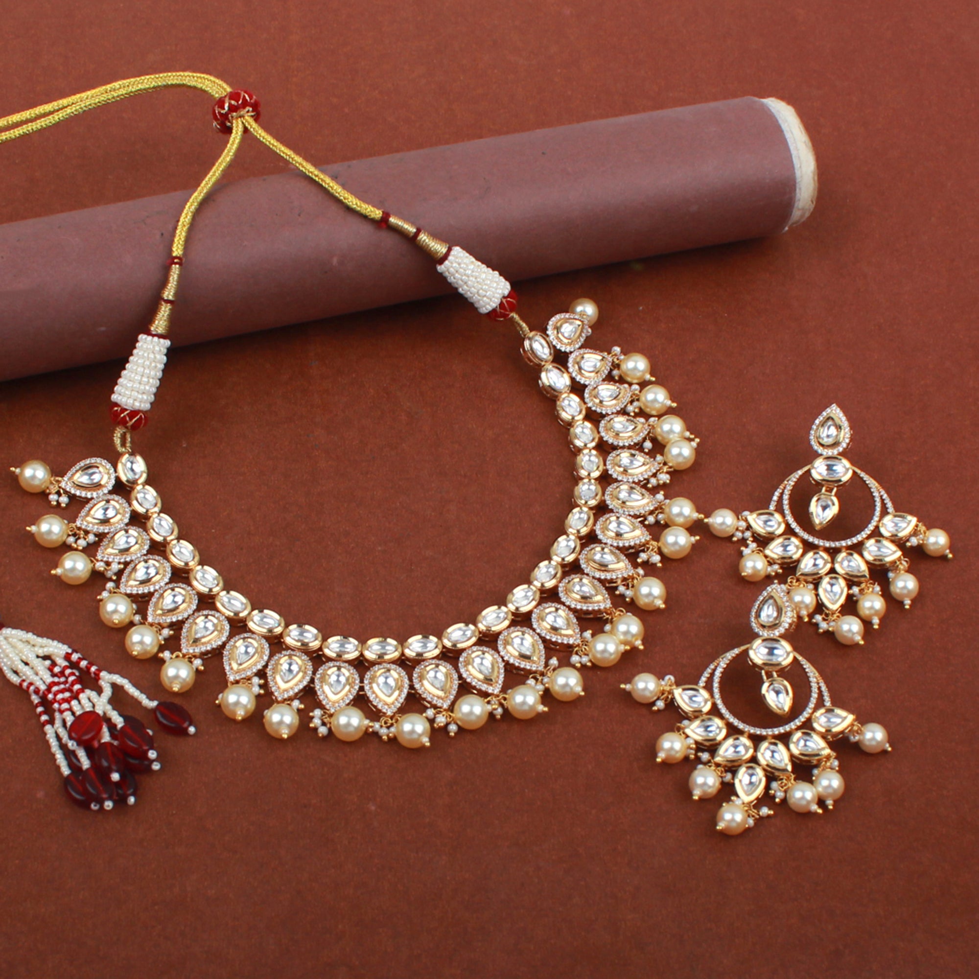 Mishti Polki Designer Necklace Set
