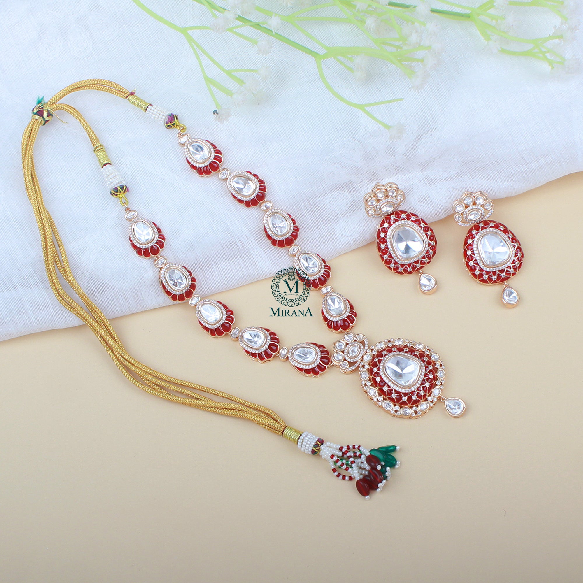 Damini Polki Designer Necklace Set