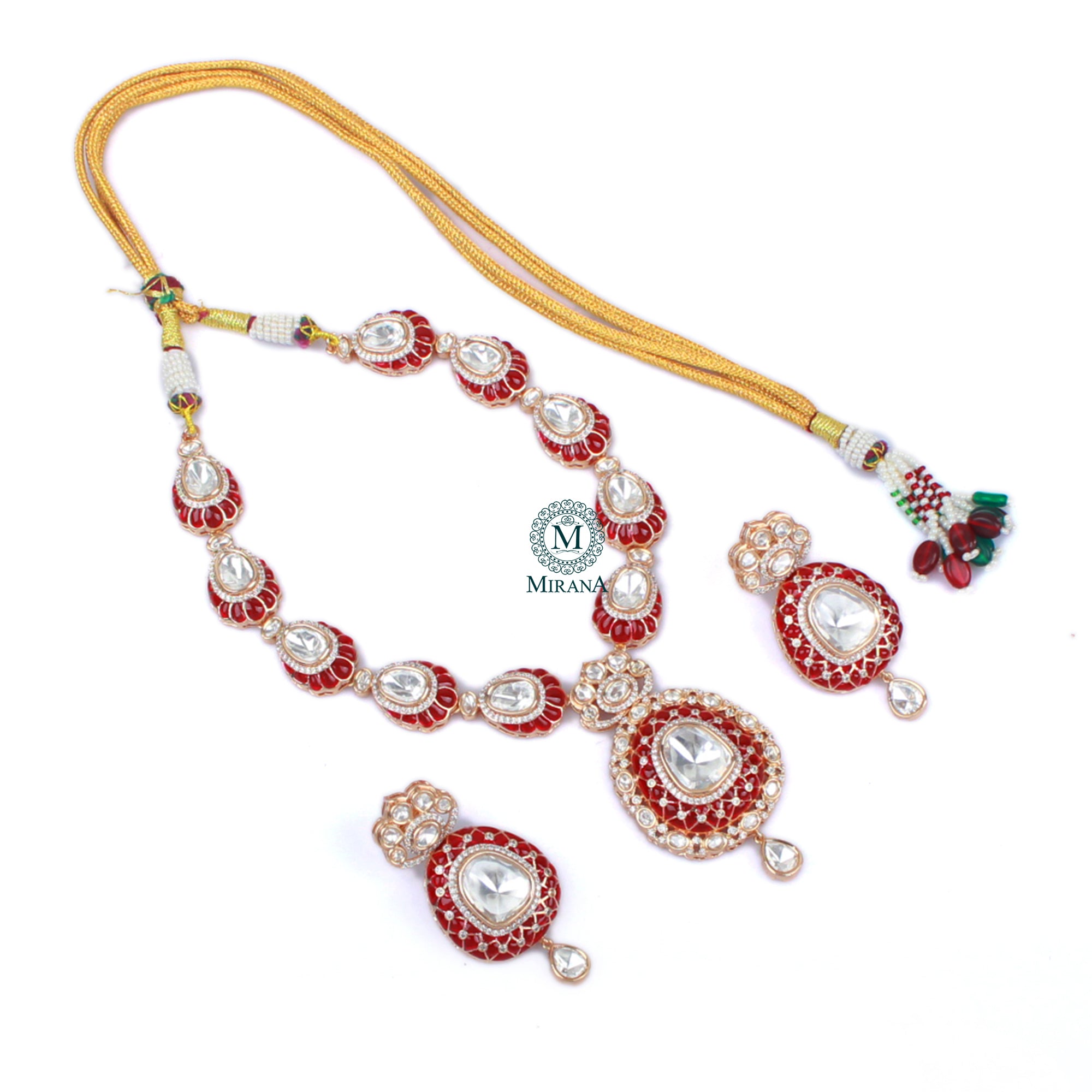 Damini Polki Designer Necklace Set
