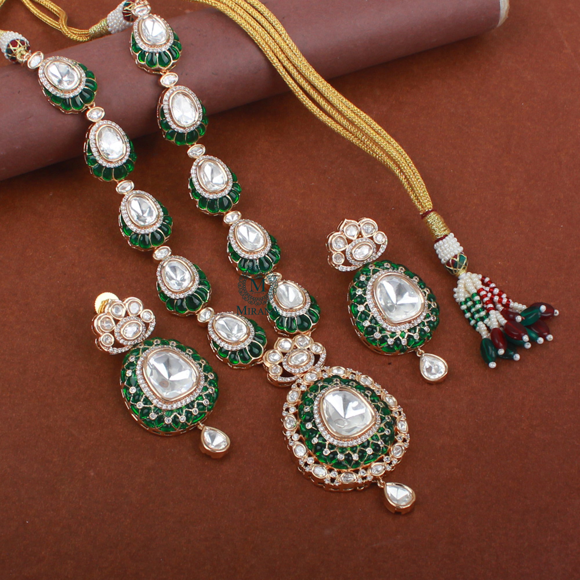 Damini Polki Designer Necklace Set