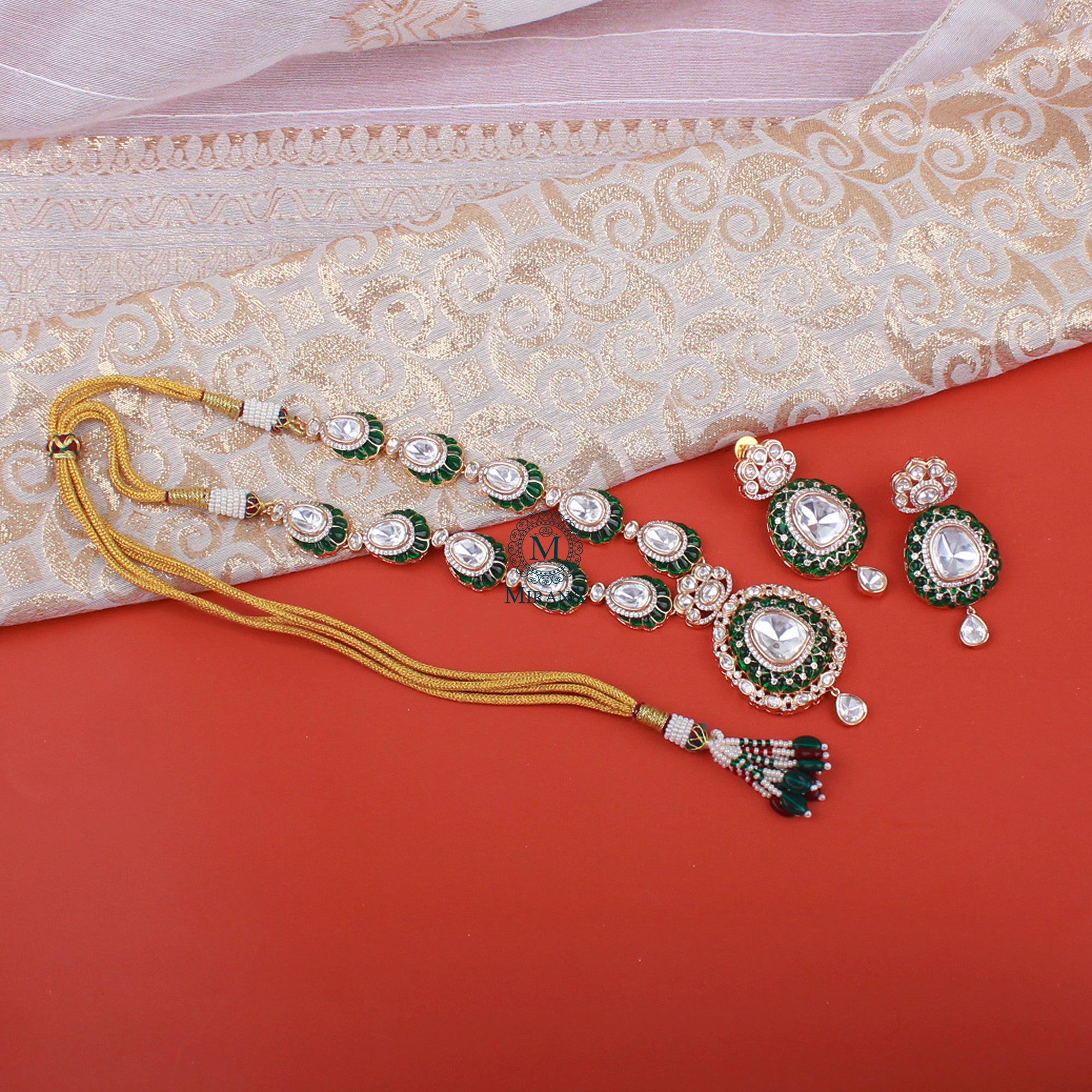 Damini Polki Designer Necklace Set