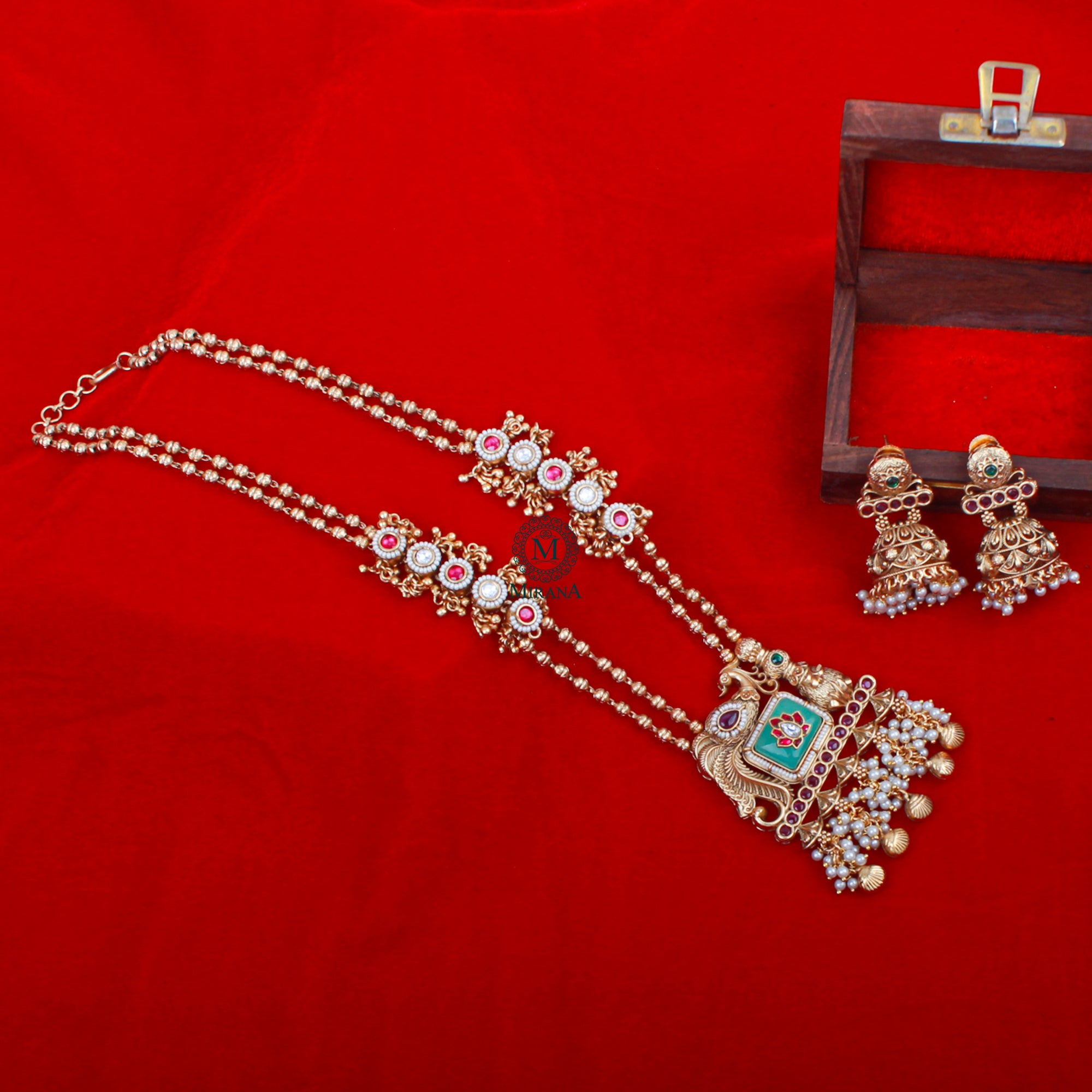 Mayuri Antique Designer Long Necklace Set
