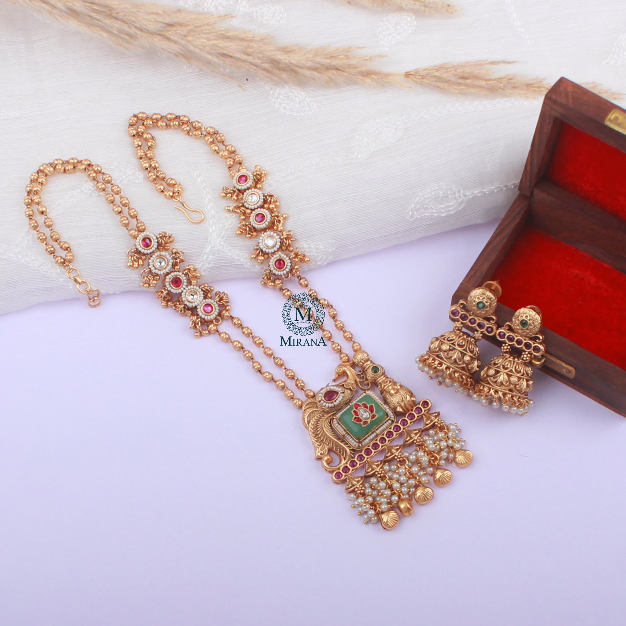 Mayuri Antique Designer Long Necklace Set